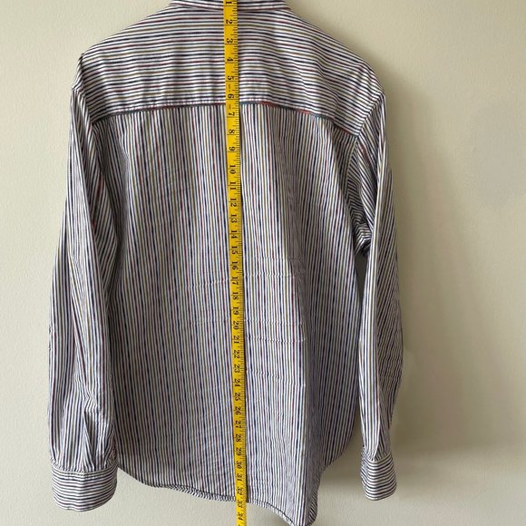 Robert Graham Sport Shirt - White with Multi-colour Pinstripes - X-Large - Picture 4 of 7